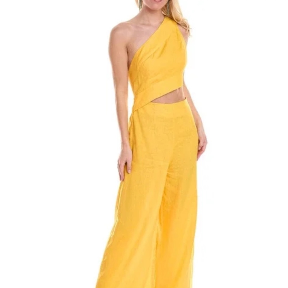 Farm Rio Asymmetrical Jumpsuit, Back Zip Closer - Picture 13 of 14